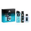 Adidas Ice Dive Geschenkset Eau de Toilette 100 ml + Deodorant 150 ml + Duschgel 250 ml