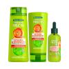 Set Shampoo Garnier Fructis Vitamin &amp; Strength Reinforcing Shampoo + Conditioner Garnier Fructis Vitamin &amp; Strength Reinforcing Conditioner + Haarserum Garnier Fructis Vitamin &amp; Strength Anti-Fall Treatment