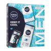 Nivea Men Keep It Cool Geschenkset Antiperspirant Invisible Black &amp; White Fresh 50 ml + Rasierbalsam Men Sensitive Cool 100 ml + Duschgel Men Sensitive 250 ml