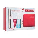 Clarins All About Eyes Geschenkset Mascara Supra Volume 8 ml + Instant Eye Make-Up Remover 30 ml + Augencreme Total Eye Lift 3 ml + Kosmetiktasche