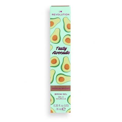 I Heart Revolution Tasty Avocado Brow Gel Augenbrauen-Mascara für Frauen 6 ml Farbton  Medium Brown