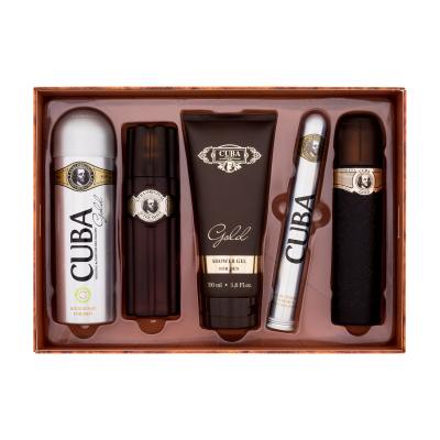 Cuba Gold Geschenkset Edt 100ml + 100ml After Shave + 200ml Duschgel + 200ml Deodorant + 35ml Edt