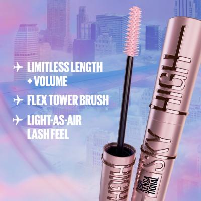 Maybelline Lash Sensational Sky High Mascara für Frauen 7,2 ml Farbton  01 Very Black