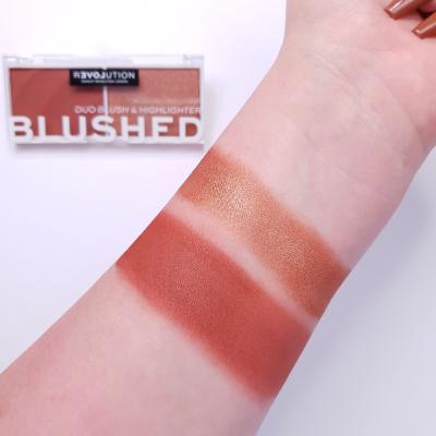 Revolution Relove Colour Play Blushed Duo Blush &amp; Highlighter Contouring Palette für Frauen 5,8 g Farbton  Baby