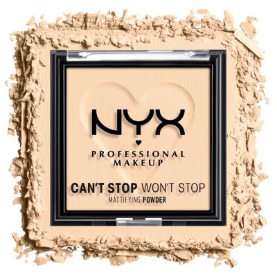 NYX Professional Makeup Can&#039;t Stop Won&#039;t Stop Mattifying Powder Puder für Frauen 6 g Farbton  01 Fair