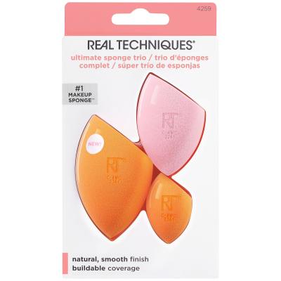 Real Techniques Ultimate Sponge Trio Geschenkset Make-up-Schwamm Miracle Complexion Sponge 1 St. + Make-up-Schwamm Mini Miracle Complexion Sponge 1 St. + Schwamm für Puder Miracle Powder Sponge 1 St.