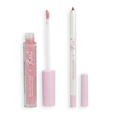 Makeup Revolution London x Roxi Lip Kit Geschenkset Lipgloss X Roxi 3 ml + Lippenkonturenstift X Roxi 1 g