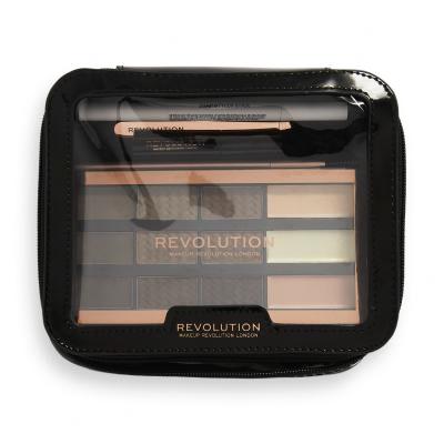 Makeup Revolution London The Everything Brow Kit Geschenkset Augenbrauenpalette Eyebrow Palette 13,8 g + Augenbrauen-Pomade Soap Styler Stick 0,12 g + Kajalstift Brow Defining Pencil 1,15 g + Augenbrauengel Clear Brow Gel 3,5 ml + Pinzette + Kosmetikpinsel 2 St. + Kosmetiketui