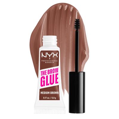 NYX Professional Makeup The Brow Glue Instant Brow Styler Augenbrauengel und -pomade für Frauen 5 g Farbton  03 Medium Brown