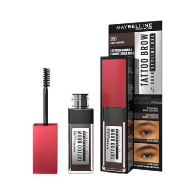 Maybelline Tattoo Brow 36H Styling Gel Augenbrauengel und -pomade für Frauen 6 ml Farbton  260 Deep Brown