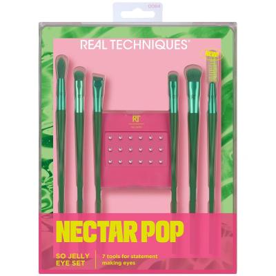 Real Techniques Nectar Pop So Jelly Eye Set Geschenkset Wimpernbürste Spoolie RT 077 1 St. + Kosmetikpinsel Smudge Liner RT 073 1 St. + Kosmetikpinsel Instapop Crease RT 075 1 St. + Kosmetikpinsel Smudge Brush RT 074 1 St. + Kosmetikpinsel Instapop Shade RT 076 1 St. + Kosmetikpinsel Defining Crease