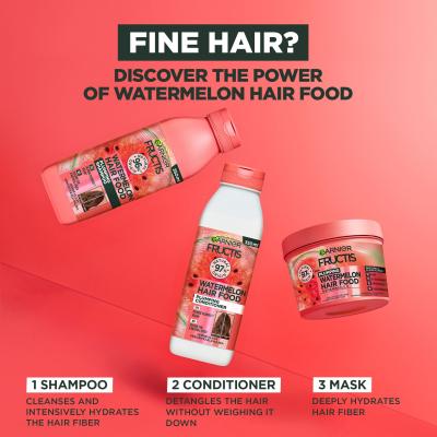 Garnier Fructis Hair Food Watermelon Plumping Mask Haarmaske für Frauen 400 ml