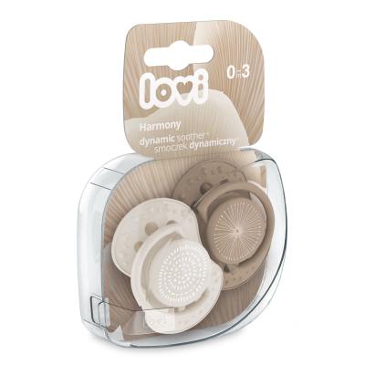 LOVI Harmony Dynamic Soother Girl 0-3m Schnuller für Kinder 2 St.