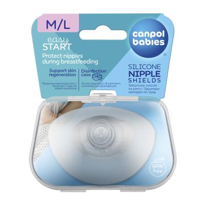 Canpol babies Easy Start Silicone Nipple Shields M/L Stilleinlagen für Frauen 2 St.