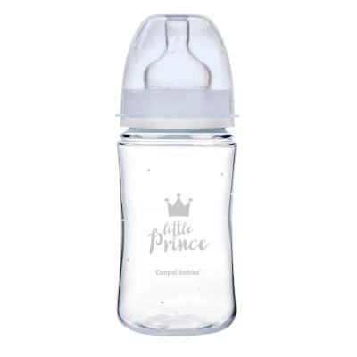 Canpol babies Royal Baby Easy Start Anti-Colic Bottle Little Prince 3m+ Babyflasche für Kinder 240 ml