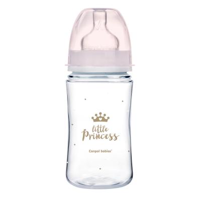 Canpol babies Royal Baby Easy Start Anti-Colic Bottle Little Princess 3m+ Babyflasche für Kinder 240 ml