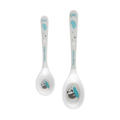 Canpol babies Exotic Animals Melamine Spoons 9m+ Grey Geschirr für Kinder 2 St.