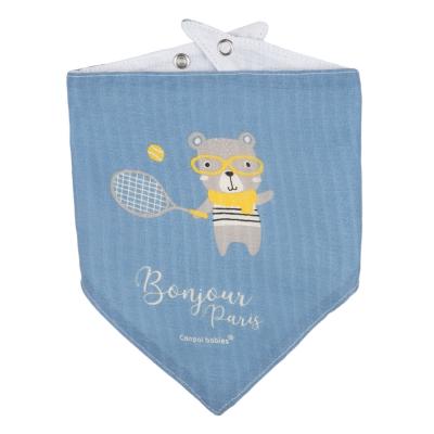 Canpol babies Bonjour Paris Muslin Bib Blue Lätzchen für Kinder 2 St.