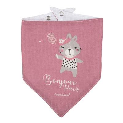 Canpol babies Bonjour Paris Muslin Bib Pink Lätzchen für Kinder 2 St.