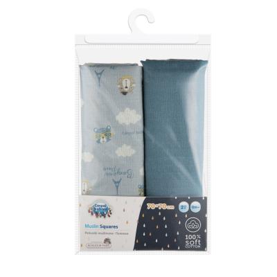 Canpol babies Bonjour Paris Muslin Squares Diapers Blue Stoffwindel für Kinder 2 St.