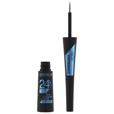 Catrice 24H Brush Liner Waterproof Eyeliner für Frauen 3 ml Farbton  010 Ultra Black Waterproof