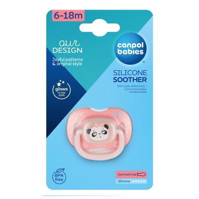 Canpol babies Exotic Animals Silicone Soother Panda 6-18m Schnuller für Kinder 1 St.