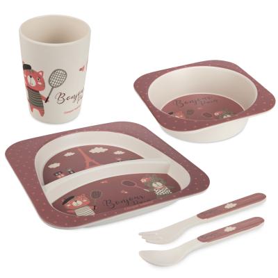 Canpol babies Bonjour Paris Tableware Set Red Geschirr für Kinder Set