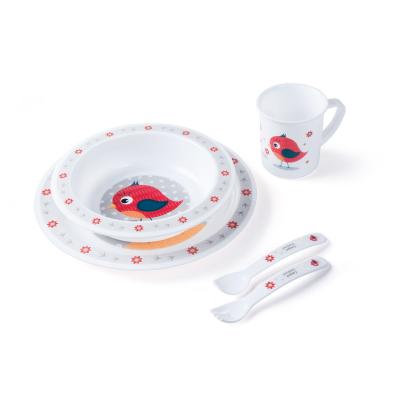 Canpol babies Cute Animals Dinner Set Bird Geschirr für Kinder Set