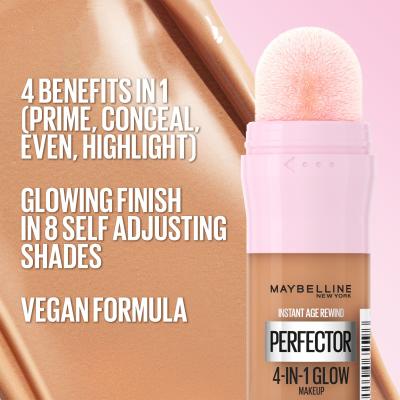 Maybelline Instant Anti-Age Perfector 4-In-1 Glow Foundation für Frauen 20 ml Farbton  0.5 Fair Light Cool