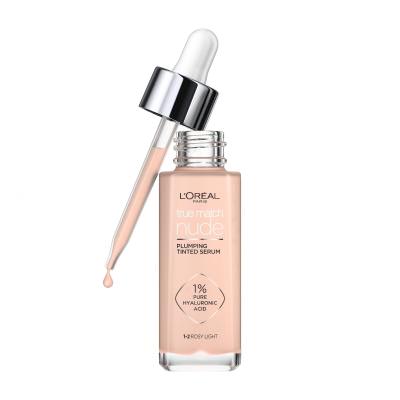 L&#039;Oréal Paris True Match Nude Plumping Tinted Serum Foundation für Frauen 30 ml Farbton  1-2 Rosy Light