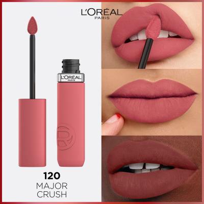 L&#039;Oréal Paris Infaillible Matte Resistance Lipstick Lippenstift für Frauen 5 ml Farbton  120 Major Crush