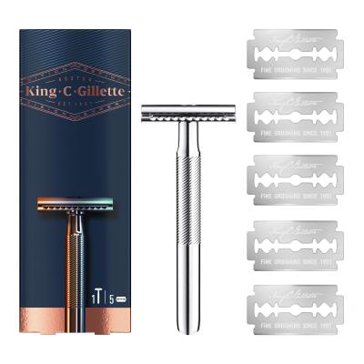 Gillette King C. Double Edge Safety Razor Rasierer für Herren Set