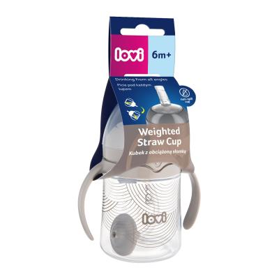 LOVI Harmony First Cup With Weighted Straw 6m+ Trinkbecher für Kinder 150 ml