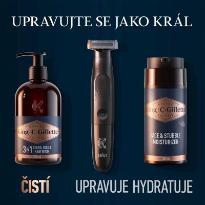 Gillette King C. Beard &amp; Face Wash Bartshampoo für Herren 350 ml