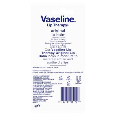 Vaseline Lip Therapy Original Lip Balm Tube Lippenbalsam für Frauen 10 g