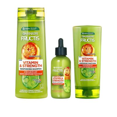 Garnier Fructis Vitamin &amp; Strength Geschenkset Fructis Vitamin &amp; Strength Reinforcing Shampoo 400 ml + Fructis Vitamin &amp; Strength Reinforcing Conditioner 200 ml + Haarserum Fructis Vitamin &amp; Strength Anti-Fall Treatment 125 ml