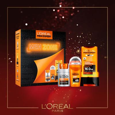 L&#039;Oréal Paris Men Expert Hydra Energetic Geschenkset Feuchtigkeitscreme Men Expert Hydra Energetic Daily Moisturizer 50 ml + Duschgel Men Expert Hydra Energetic 300 ml + Antiperspirant Men Expert Thermic Resist Antiperspirant 50 ml