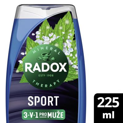 Radox Sport Mint And Sea Salt 3-in-1 Shower Gel Duschgel für Herren 225 ml