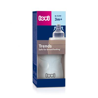 LOVI Trends Bottle 3m+ Green Babyflasche für Kinder 250 ml