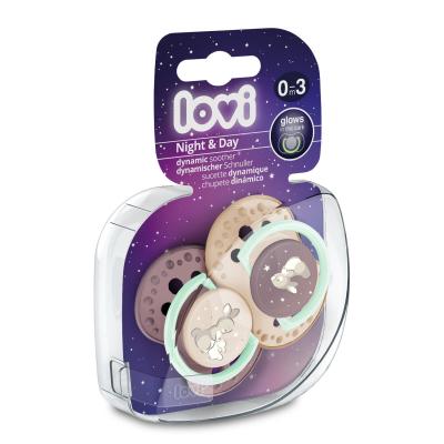 LOVI Night &amp; Day Dynamic Soother Girl 0-3m Schnuller für Kinder 2 St.