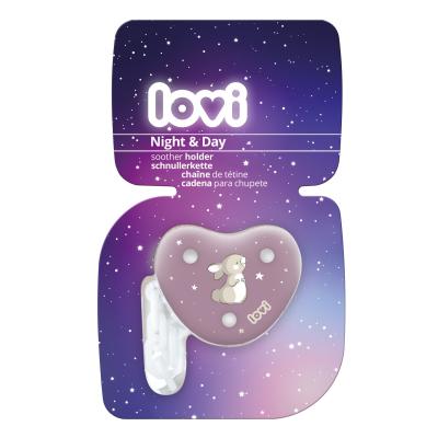 LOVI Night &amp; Day Soother Holder Girl Schnullerclip für Kinder 1 St.