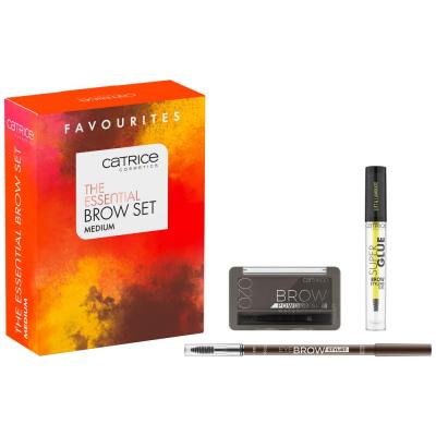 Catrice The Essential Brow Set Geschenkset Augenbrauenstift Eye Brow Stylist 1,6 g 030 Brow-N-Eyed Peas + Augenbrauenpuder Brow Powder Waterproof 4 g 020 Ash Brown + Augenbrauengel Super Glue Brow Styling Gel 4 ml 010 Ultra Hold