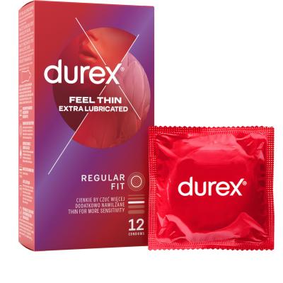 Durex Feel Thin Extra Lubricated Kondom für Herren Set