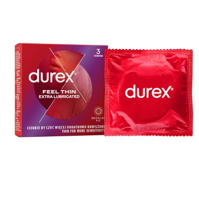 Durex Feel Thin Extra Lubricated Kondom für Herren Set