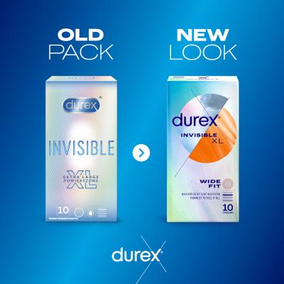 Durex Invisible XL Kondom für Herren Set