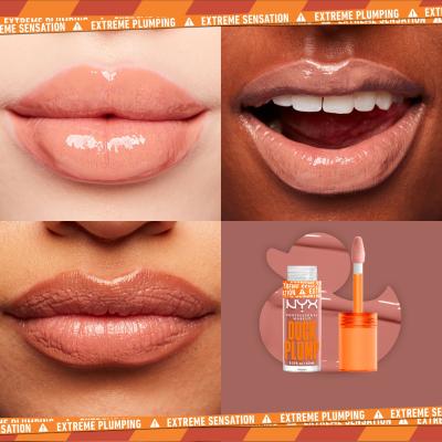 NYX Professional Makeup Duck Plump Lipgloss für Frauen 6,8 ml Farbton  02 Banging Bare