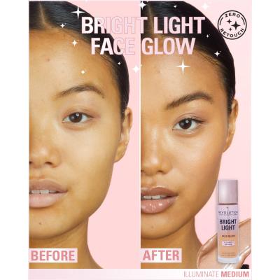 Makeup Revolution London Bright Light Face Glow Foundation für Frauen 23 ml Farbton  Illuminate Medium