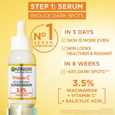 Garnier Skin Naturals Vitamin C Geschenkset Gesichtsserum Skin Naturals Vitamin C Brightening Super Serum 30 ml + Gesichtsfluid Skin Naturals Vitamin C Daily UV SPF50 40 ml