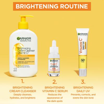 Garnier Skin Naturals Vitamin C Geschenkset Gesichtsserum Skin Naturals Vitamin C Brightening Super Serum 30 ml + Gesichtsfluid Skin Naturals Vitamin C Daily UV SPF50 40 ml