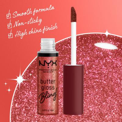 NYX Professional Makeup Butter Gloss Bling Lipgloss für Frauen 8 ml Farbton  07 Big Spender